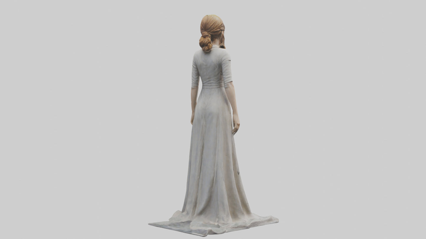 3D model Emma Watson statue model VR / AR / low-poly