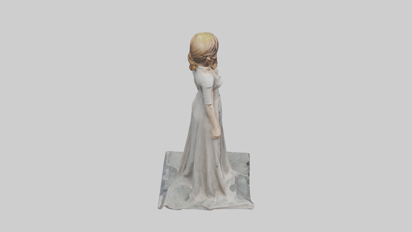 3D model Emma Watson statue model VR / AR / low-poly
