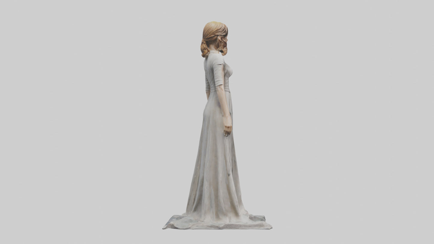 3D model Emma Watson statue model VR / AR / low-poly