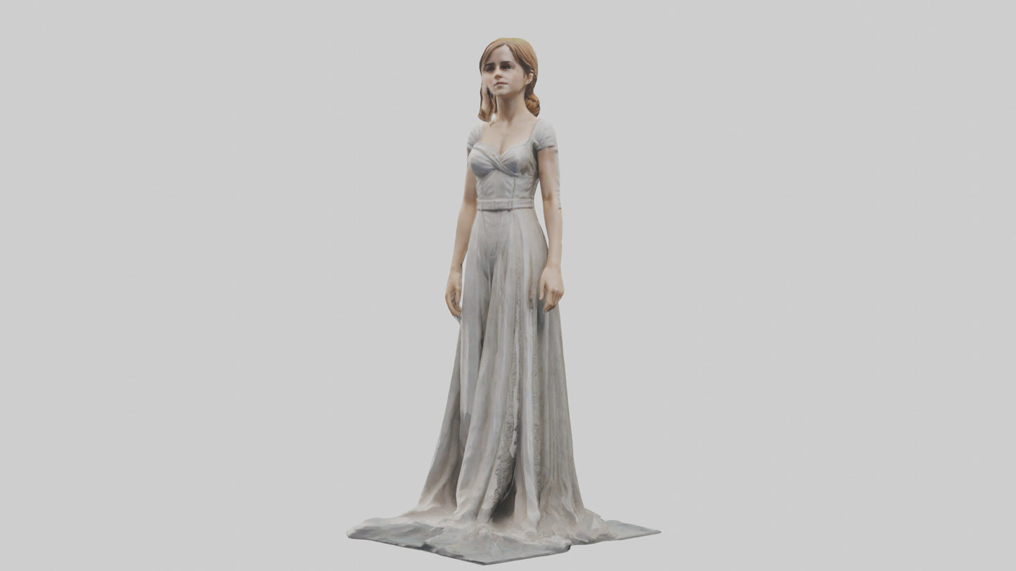 3D model Emma Watson statue model VR / AR / low-poly