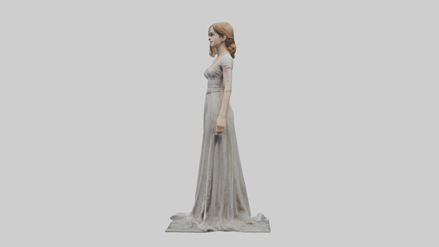 3D model Emma Watson statue model VR / AR / low-poly