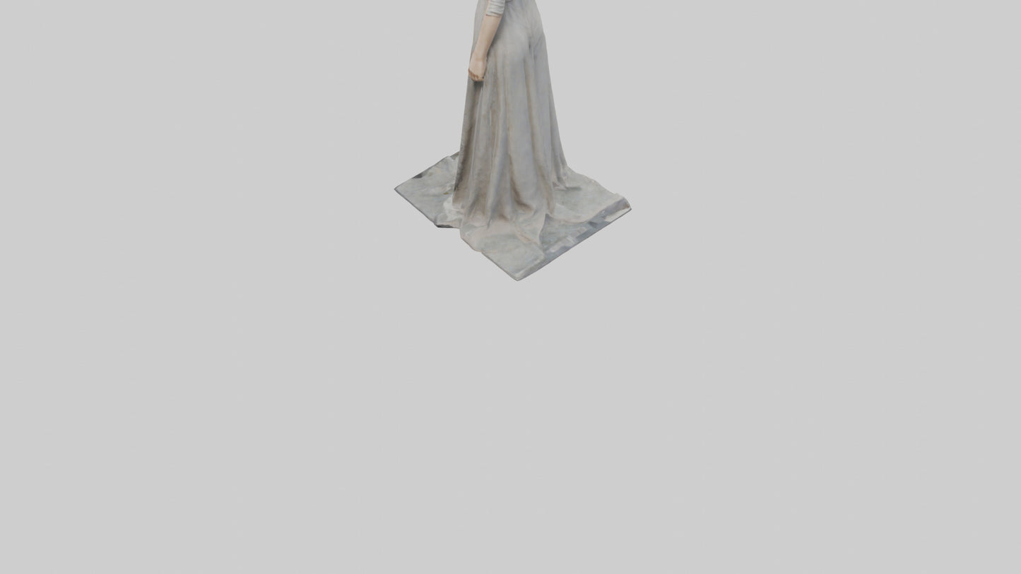 3D model Emma Watson statue model VR / AR / low-poly