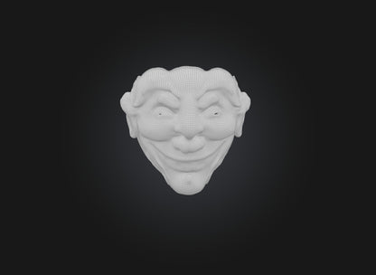 3D model emotion mask model VR / AR / low-poly