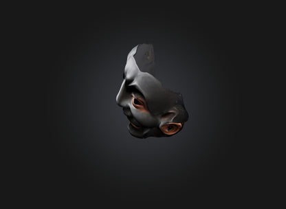 3D model emotion mask model VR / AR / low-poly