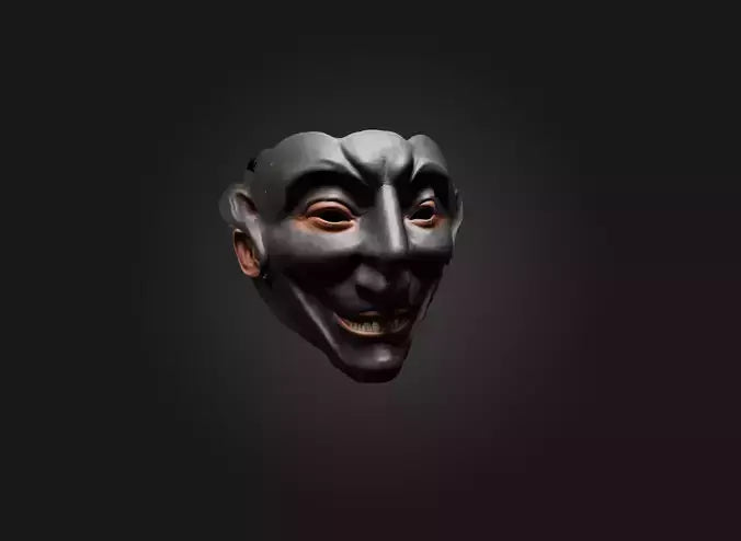 3D model emotion mask model VR / AR / low-poly