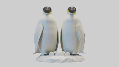 3D model Emperor Penguin nesting model VR / AR / low-poly