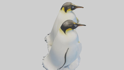 3D model Emperor Penguin nesting model VR / AR / low-poly