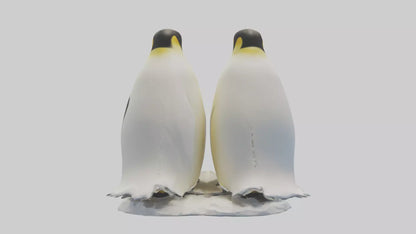 3D model Emperor Penguin nesting model VR / AR / low-poly
