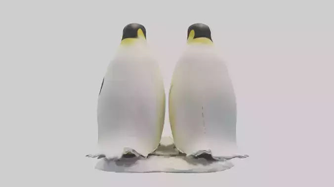 3D model Emperor Penguin nesting model VR / AR / low-poly