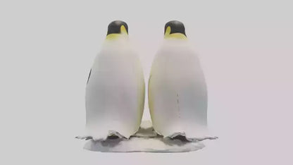 3D model Emperor Penguin nesting model VR / AR / low-poly