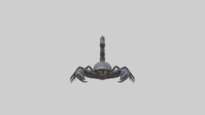 3D model Emperor Scorpion defending model VR / AR / low-poly