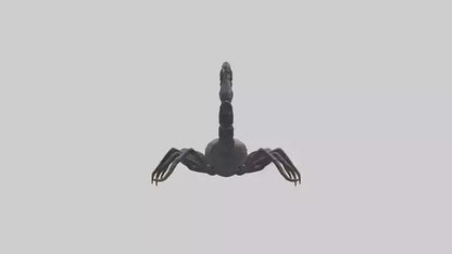 3D model Emperor Scorpion defending model VR / AR / low-poly