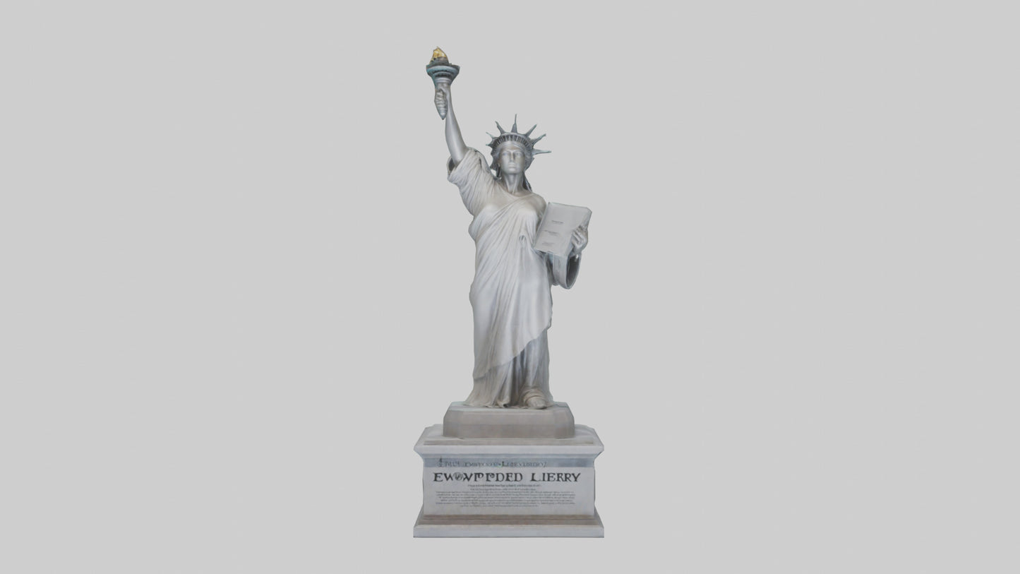 Empowered for Liberty statue model VR / AR / low-poly