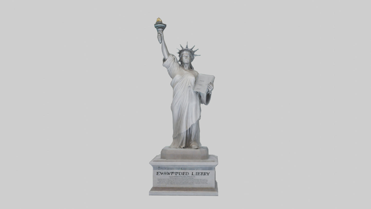 Empowered for Liberty statue model VR / AR / low-poly