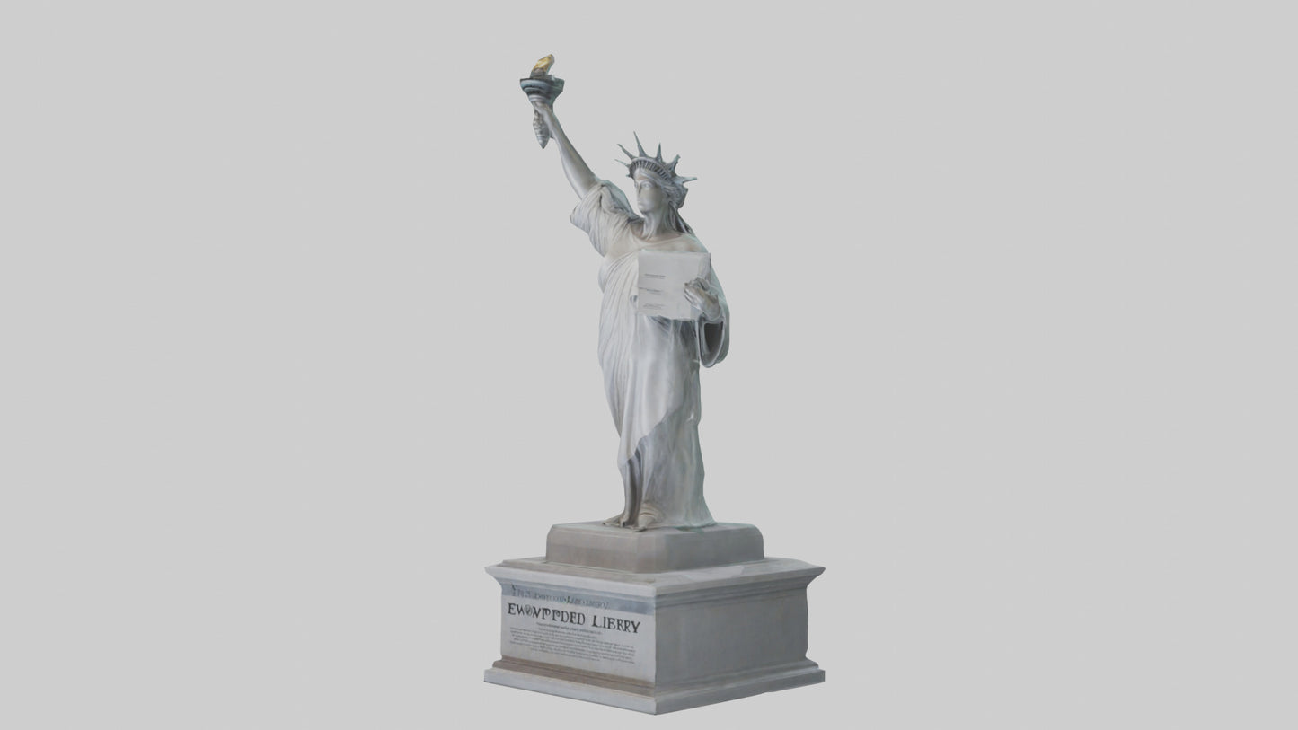 Empowered for Liberty statue model VR / AR / low-poly