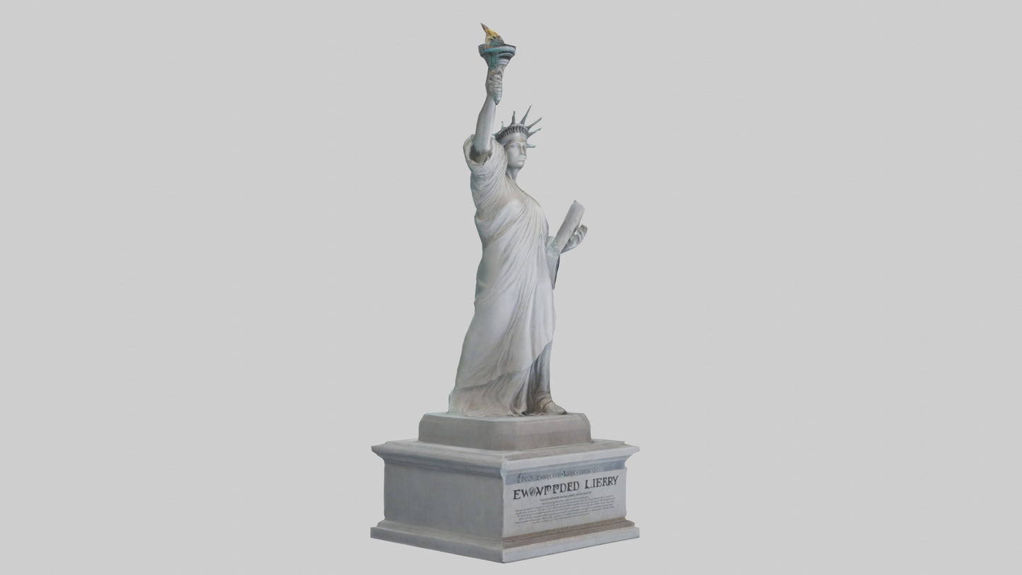 Empowered for Liberty statue model VR / AR / low-poly