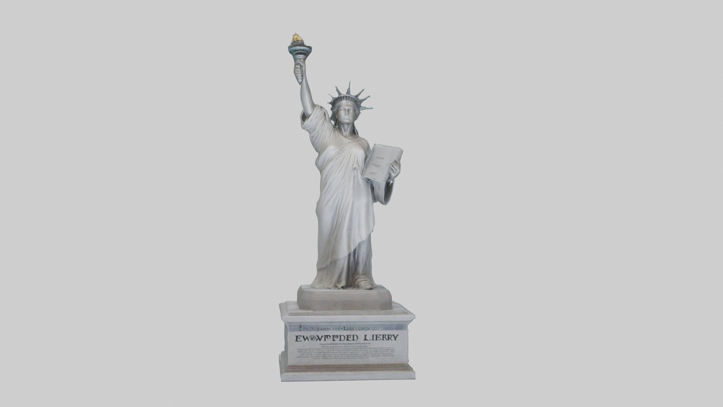 Empowered for Liberty statue model VR / AR / low-poly