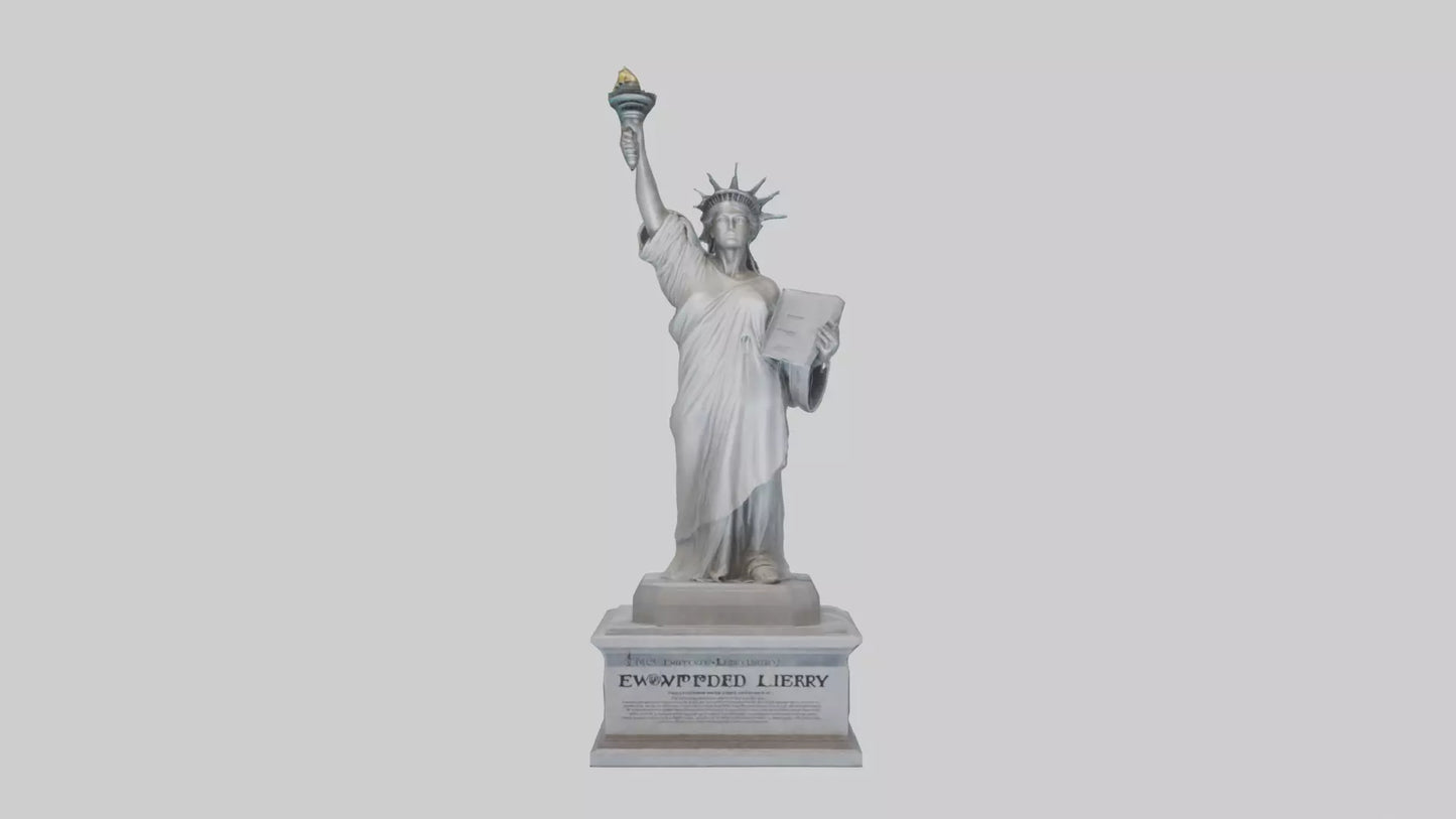 Empowered for Liberty statue model VR / AR / low-poly