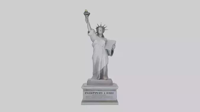 Empowered for Liberty statue model VR / AR / low-poly