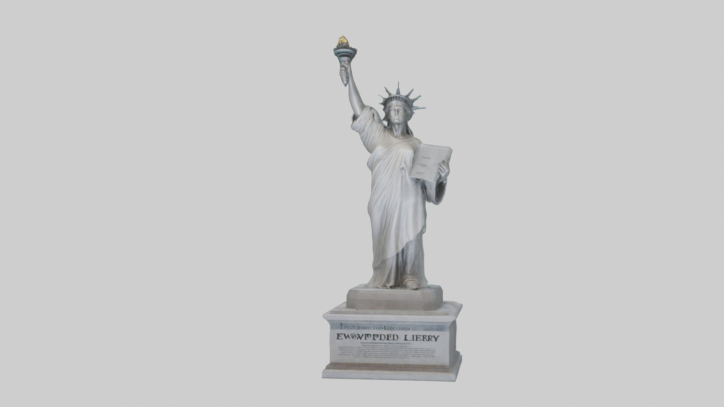 Empowered for Liberty statue model VR / AR / low-poly