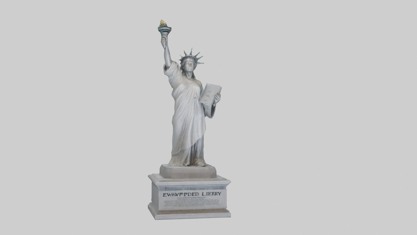 Empowered for Liberty statue model VR / AR / low-poly
