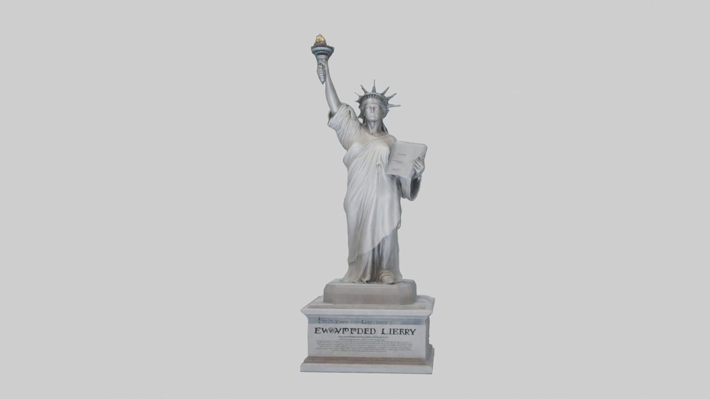 Empowered for Liberty statue model VR / AR / low-poly