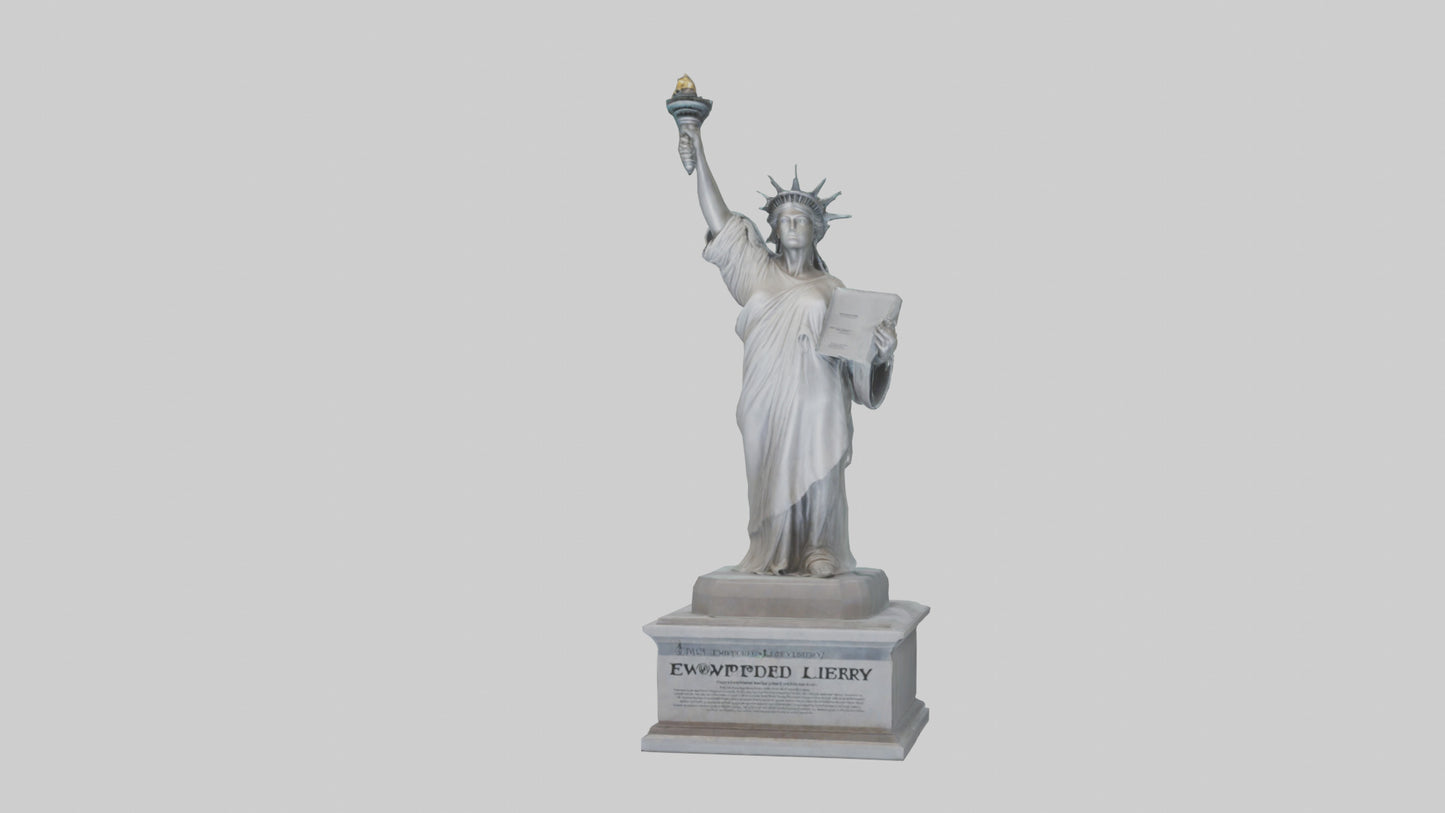 Empowered for Liberty statue model VR / AR / low-poly