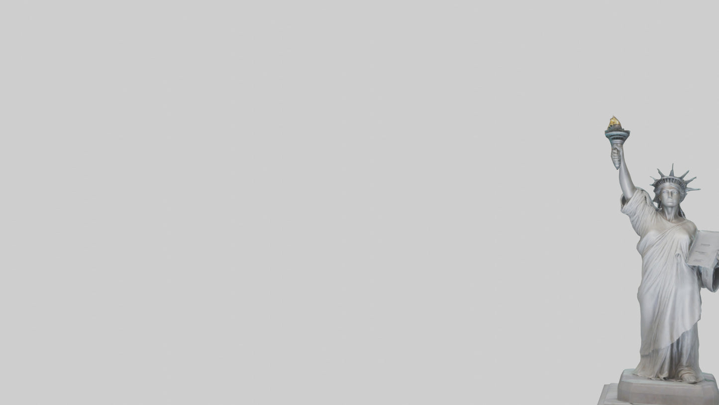 Empowered for Liberty statue model VR / AR / low-poly