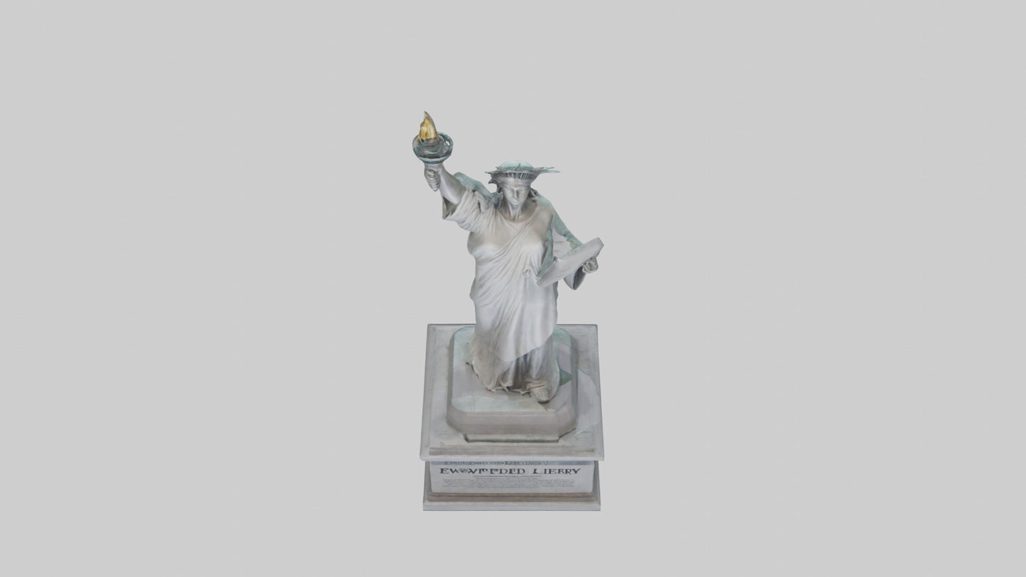 Empowered for Liberty statue model VR / AR / low-poly