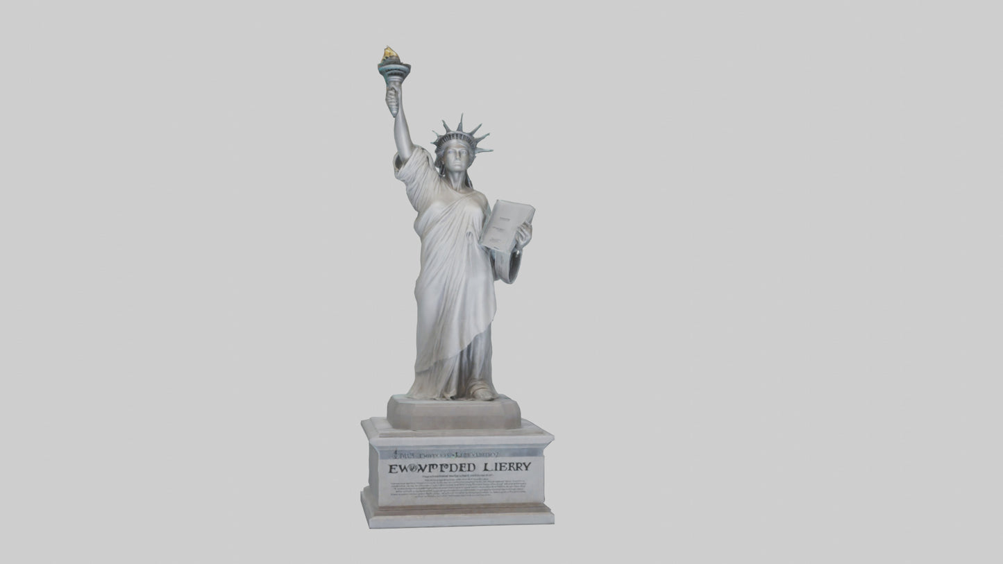 Empowered for Liberty statue model VR / AR / low-poly