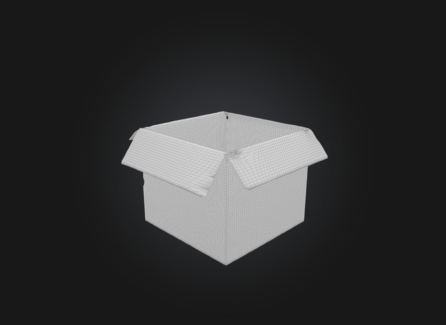 3D model empty box VR / AR / low-poly