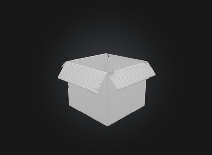 3D model empty box VR / AR / low-poly