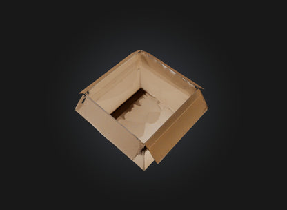3D model empty box VR / AR / low-poly