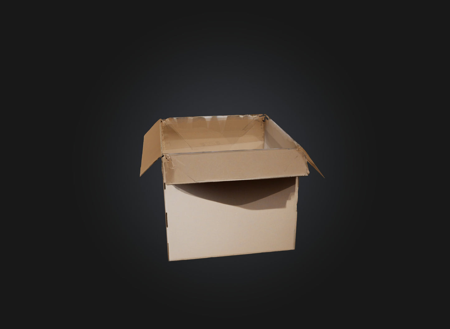 3D model empty box VR / AR / low-poly