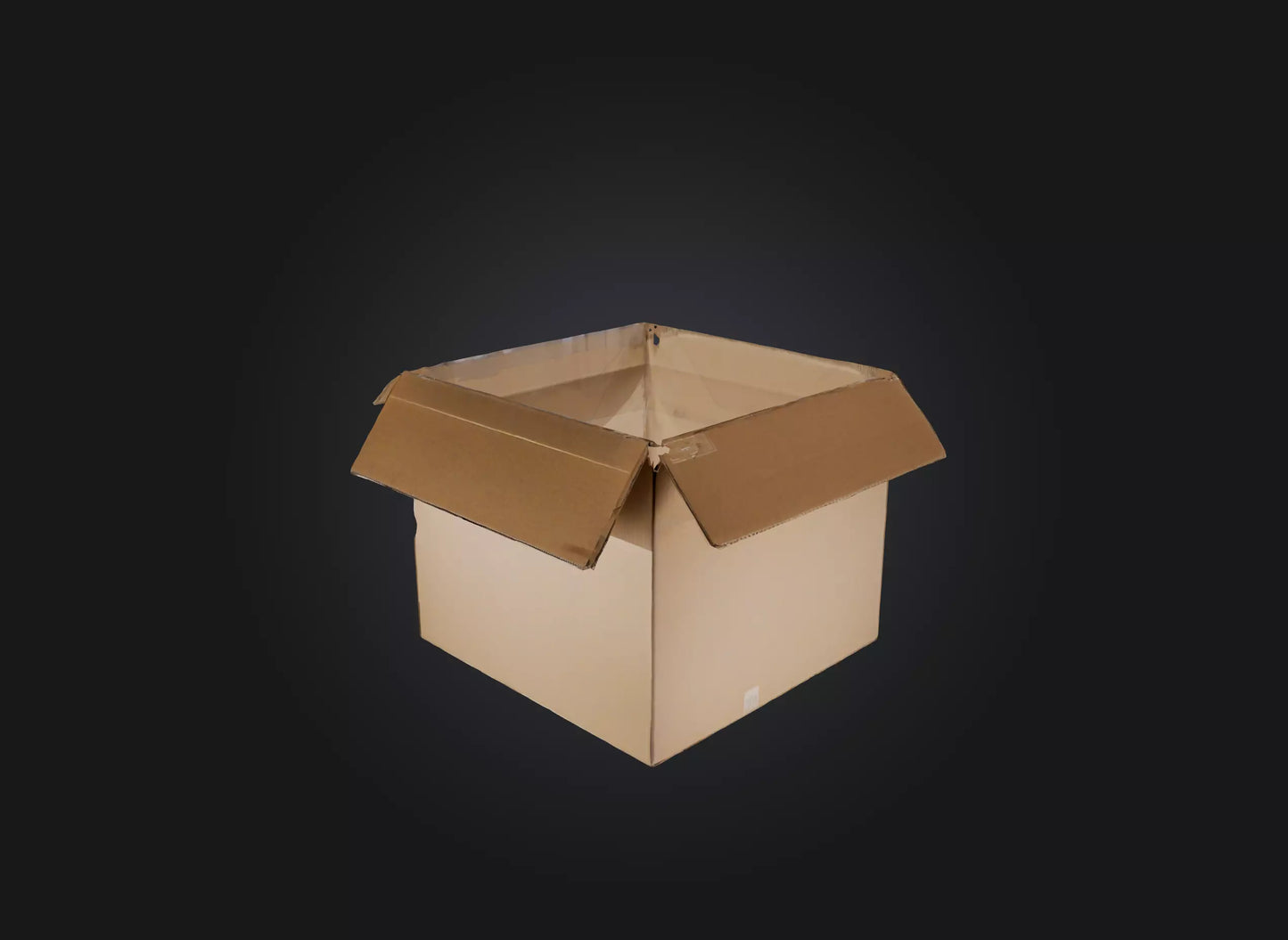 3D model empty box VR / AR / low-poly