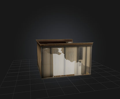 3D model Empty Room VR / AR / low-poly