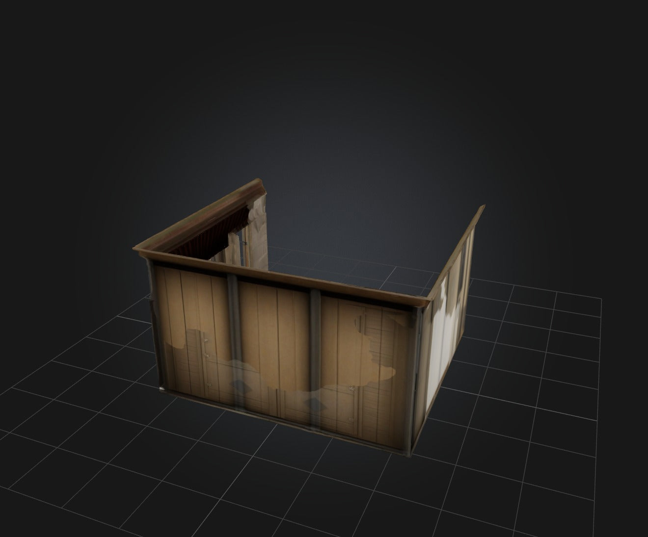 3D model Empty Room VR / AR / low-poly