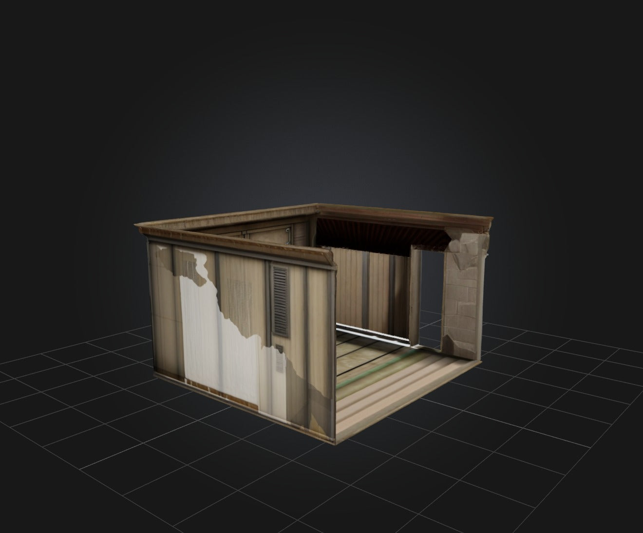 3D model Empty Room VR / AR / low-poly