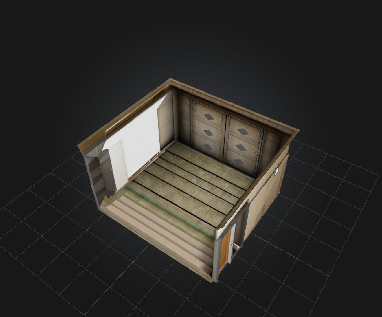 3D model Empty Room VR / AR / low-poly