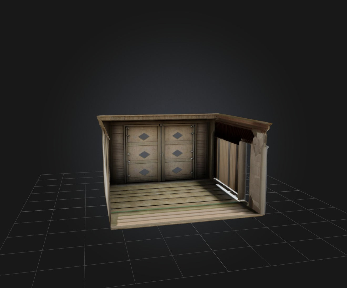 3D model Empty Room VR / AR / low-poly