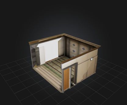 3D model Empty Room VR / AR / low-poly