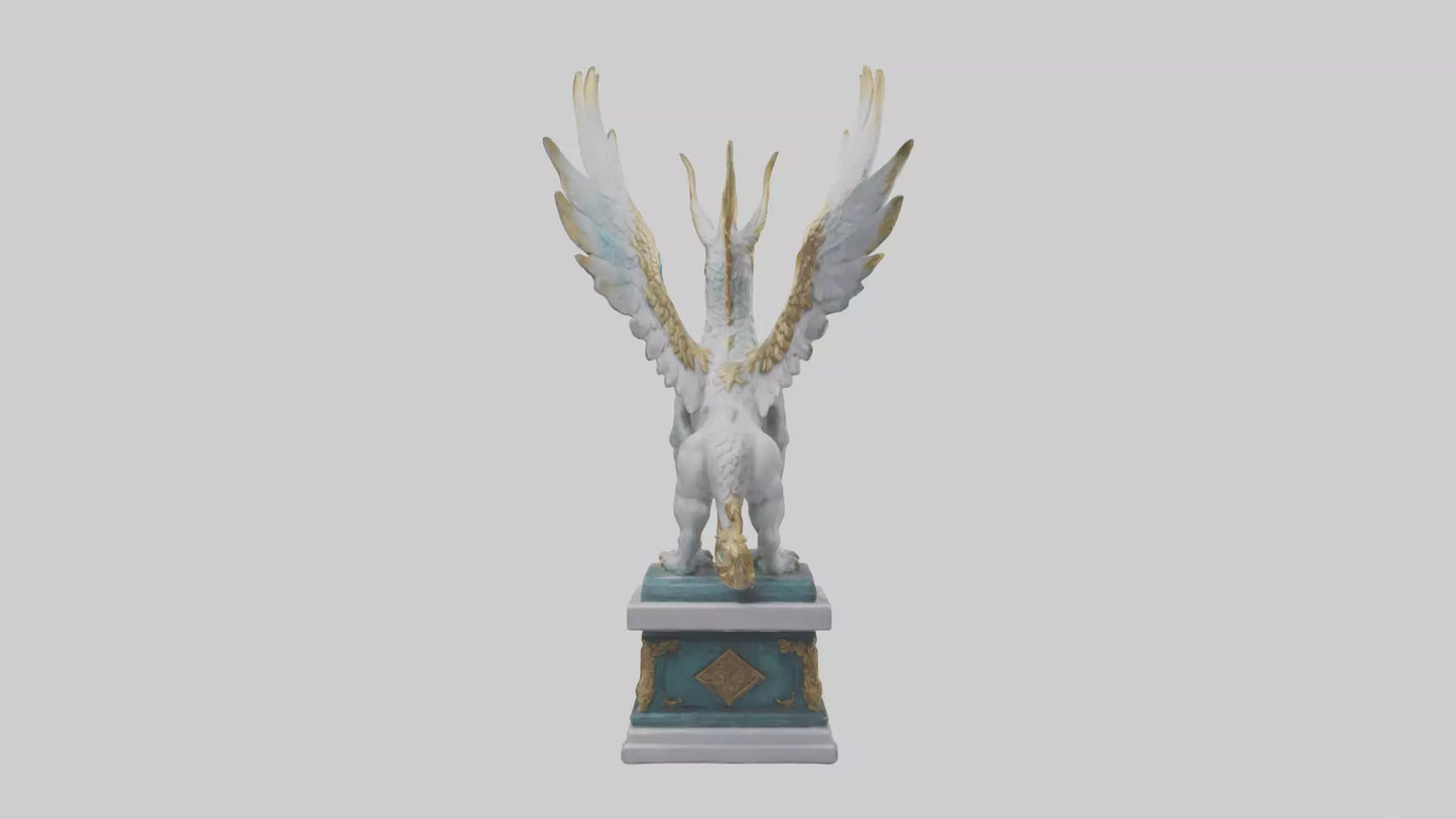 3D model Enchanted Griffin statue model VR / AR / low-poly