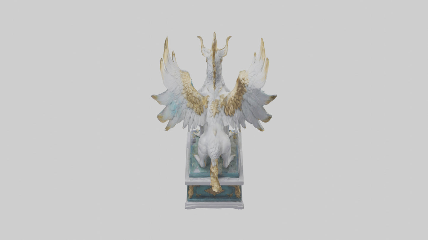 3D model Enchanted Griffin statue model VR / AR / low-poly