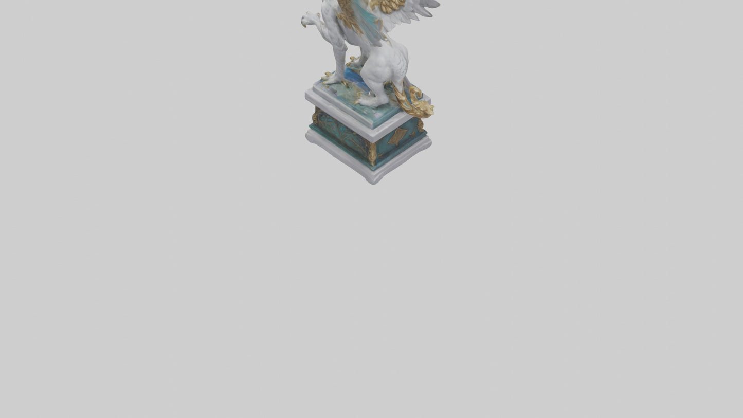 3D model Enchanted Griffin statue model VR / AR / low-poly