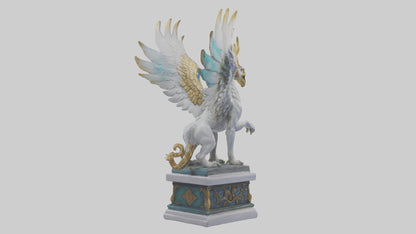 3D model Enchanted Griffin statue model VR / AR / low-poly