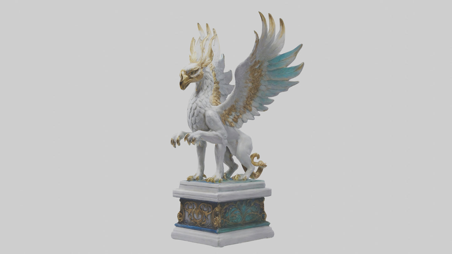 3D model Enchanted Griffin statue model VR / AR / low-poly