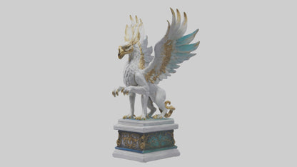 3D model Enchanted Griffin statue model VR / AR / low-poly