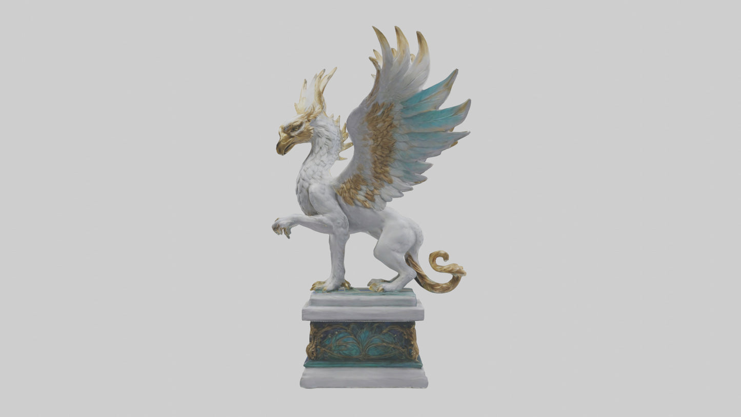 3D model Enchanted Griffin statue model VR / AR / low-poly