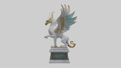 3D model Enchanted Griffin statue model VR / AR / low-poly