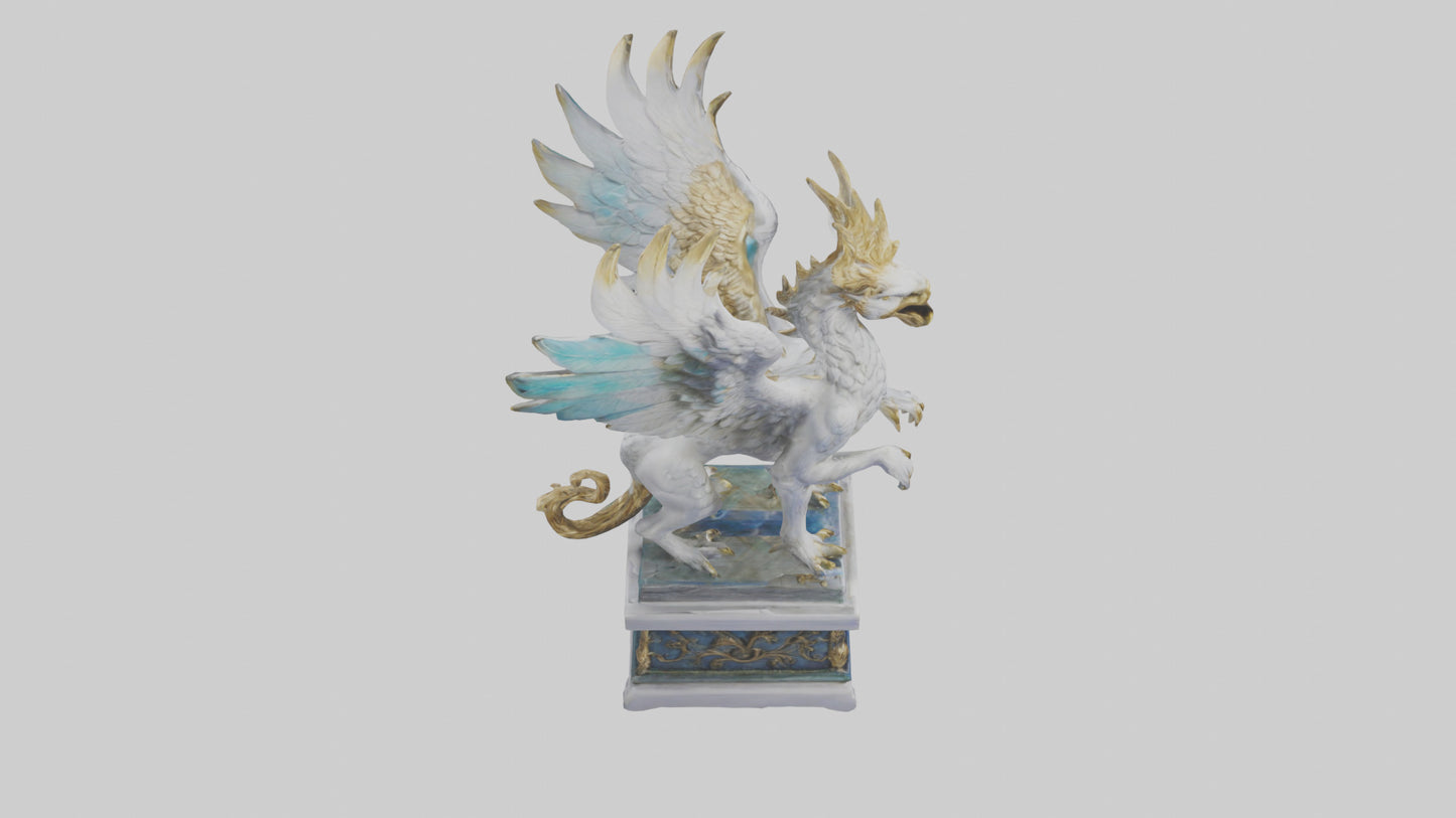 3D model Enchanted Griffin statue model VR / AR / low-poly